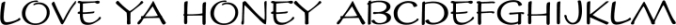Love Ya Honey Font Preview