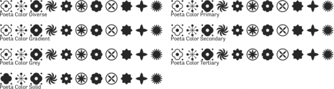 Poeta Color Font Preview