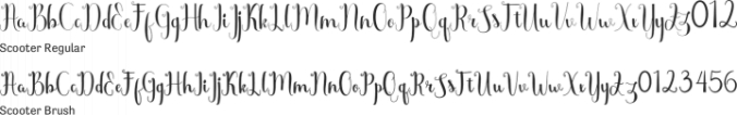 Scooter Font Preview