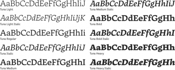 Tuna Font Preview