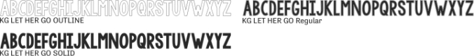 KG LET HER GO Font Preview