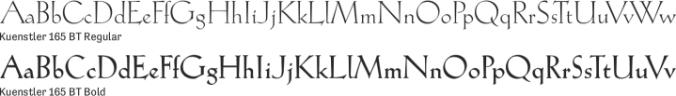 Kuenstler 165 BT Font Preview