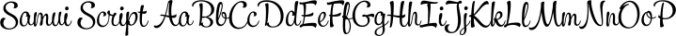 Samui Script Font Preview