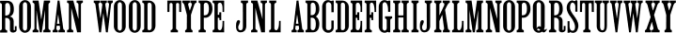 Roman Wood Type JNL Font Preview