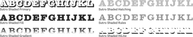 Sutro Shaded Font Preview