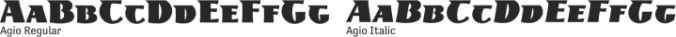 Agio Font Preview