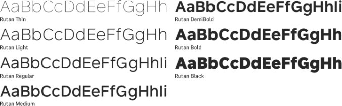 Rutan Font Preview