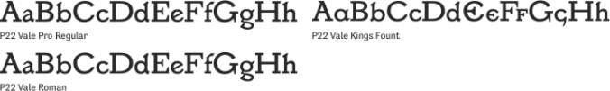 P22 Vale Font Preview