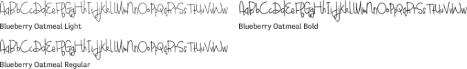 Blueberry Oatmeal Font Preview