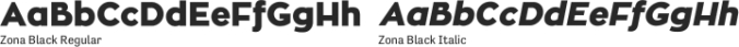 Zona Black Font Preview