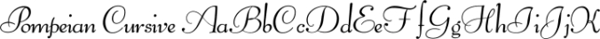 Pompeian Cursive Font Preview
