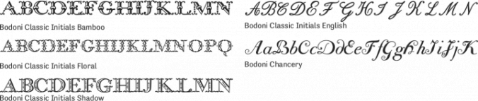 Bodoni Classic Initials Font Preview