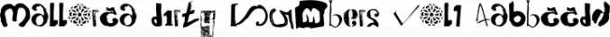 Mallorca Dirty Numbers Font Preview