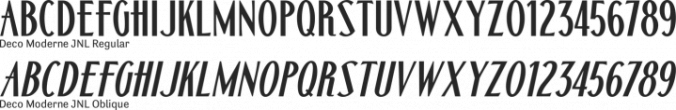 Deco Moderne JNL Font Preview