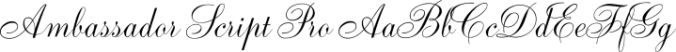 Ambassador Script Pro Font Preview