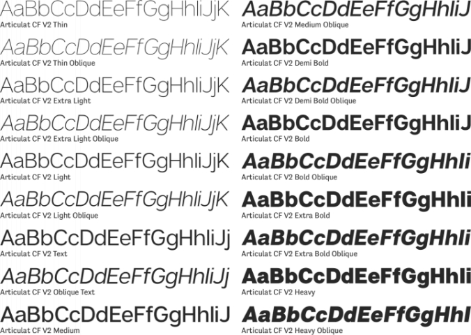 Articulat CF V2 Font Preview