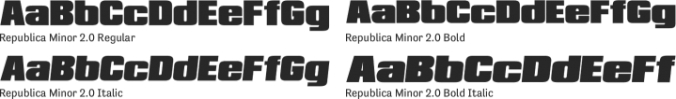 Republica Minor 2.0 Font Preview