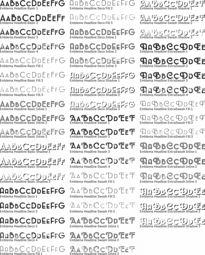 Emblema Headline Font Preview