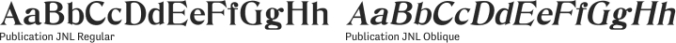 Publication JNL Font Preview
