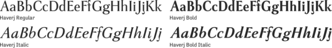 Haverj Font Preview