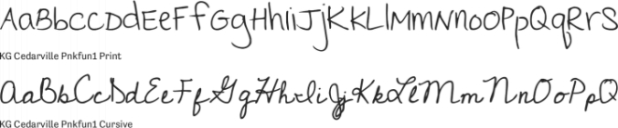 KG Cedarville Pnkfun1 Font Preview