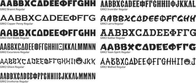 Greek Font Set 2 Font Preview