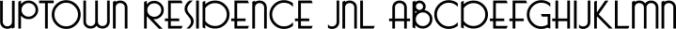 Uptown Residence JNL Font Preview