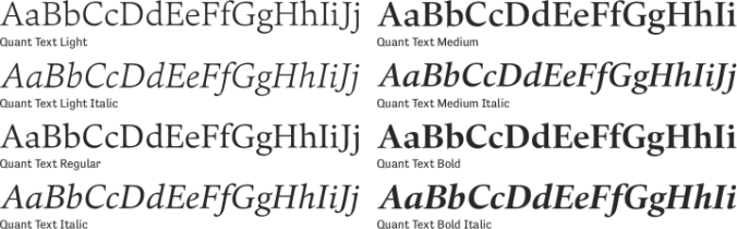 Quant Text Font Preview