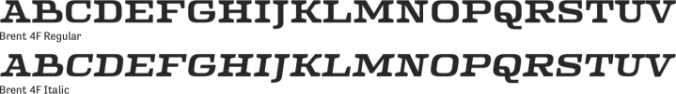 Brent 4F Font Preview