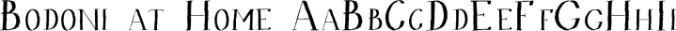 Bodoni at Home Font Preview