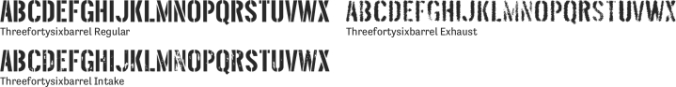 Threefortysixbarrel Font Preview