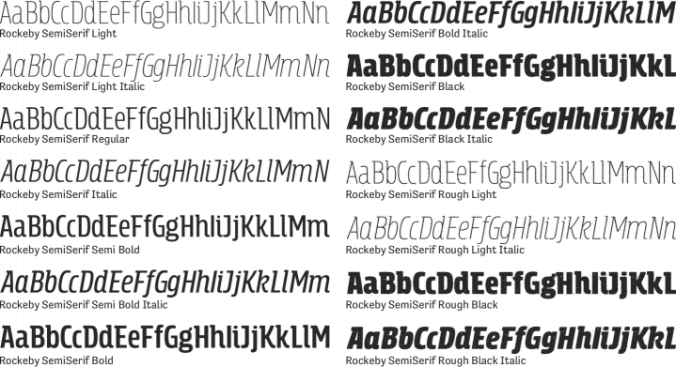 Rockeby SemiSerif Font Preview