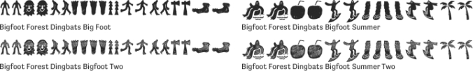 Bigfoot Forest Dingbats Font Preview