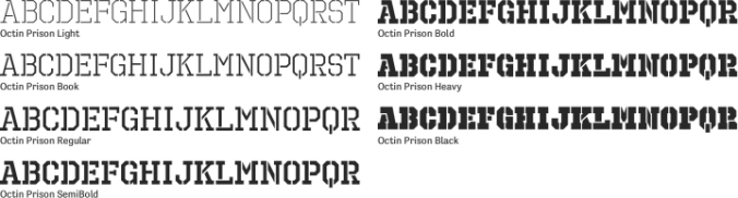Octin Prison Font Preview