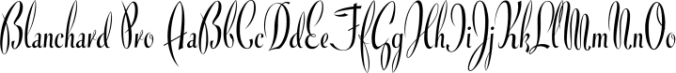 Blanchard Pro Font Preview