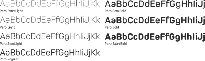 Pero Font Preview