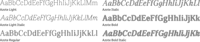 Azote Font Preview