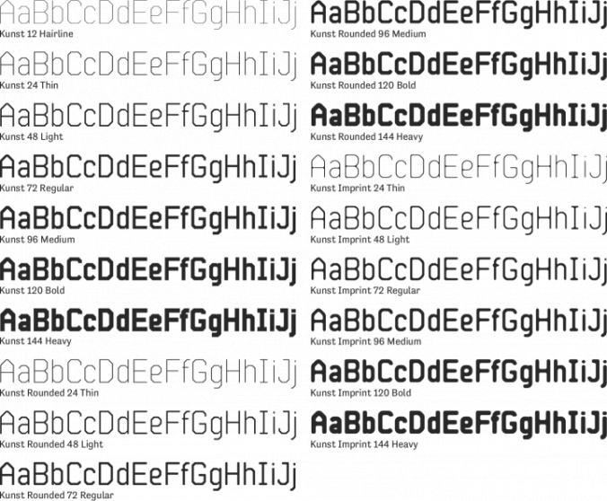 Kunst Font Preview