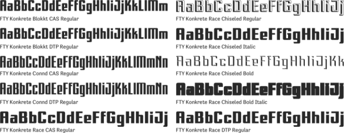 FTY Konkrete Font Preview