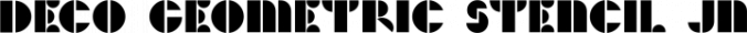 Deco Geometric Stencil JNL Font Preview