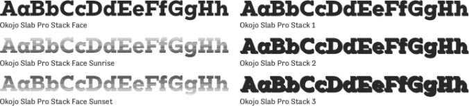 Okojo Slab Pro Stack Font Preview