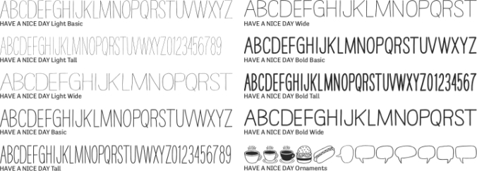 HAVE A NICE DAY Font Preview