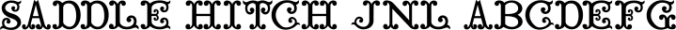 Saddle Hitch JNL Font Preview