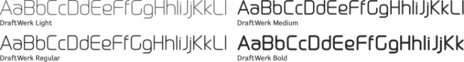 DraftWerk Font Preview