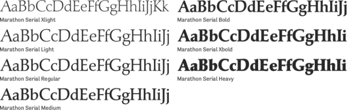 Marathon Serial Font Preview