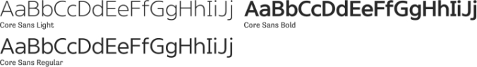 Core Sans Font Preview
