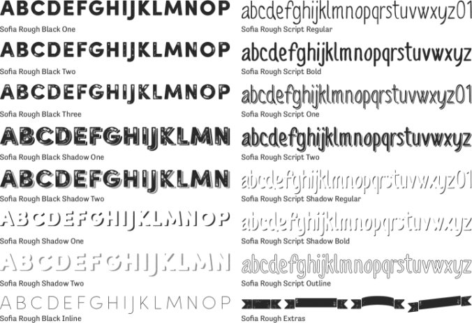 Sofia Rough Font Preview