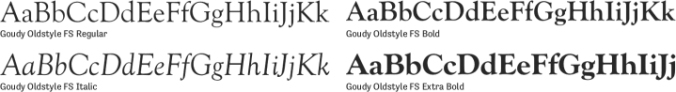 Goudy Oldstyle FS Font Preview