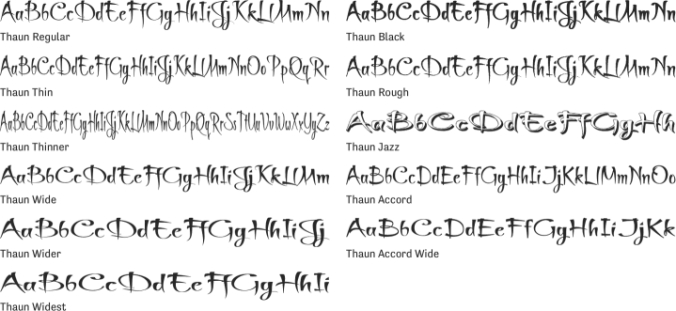 Thaun Font Preview