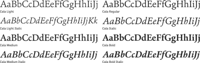 Cala Font Preview